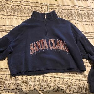 Hollister cropped half zip